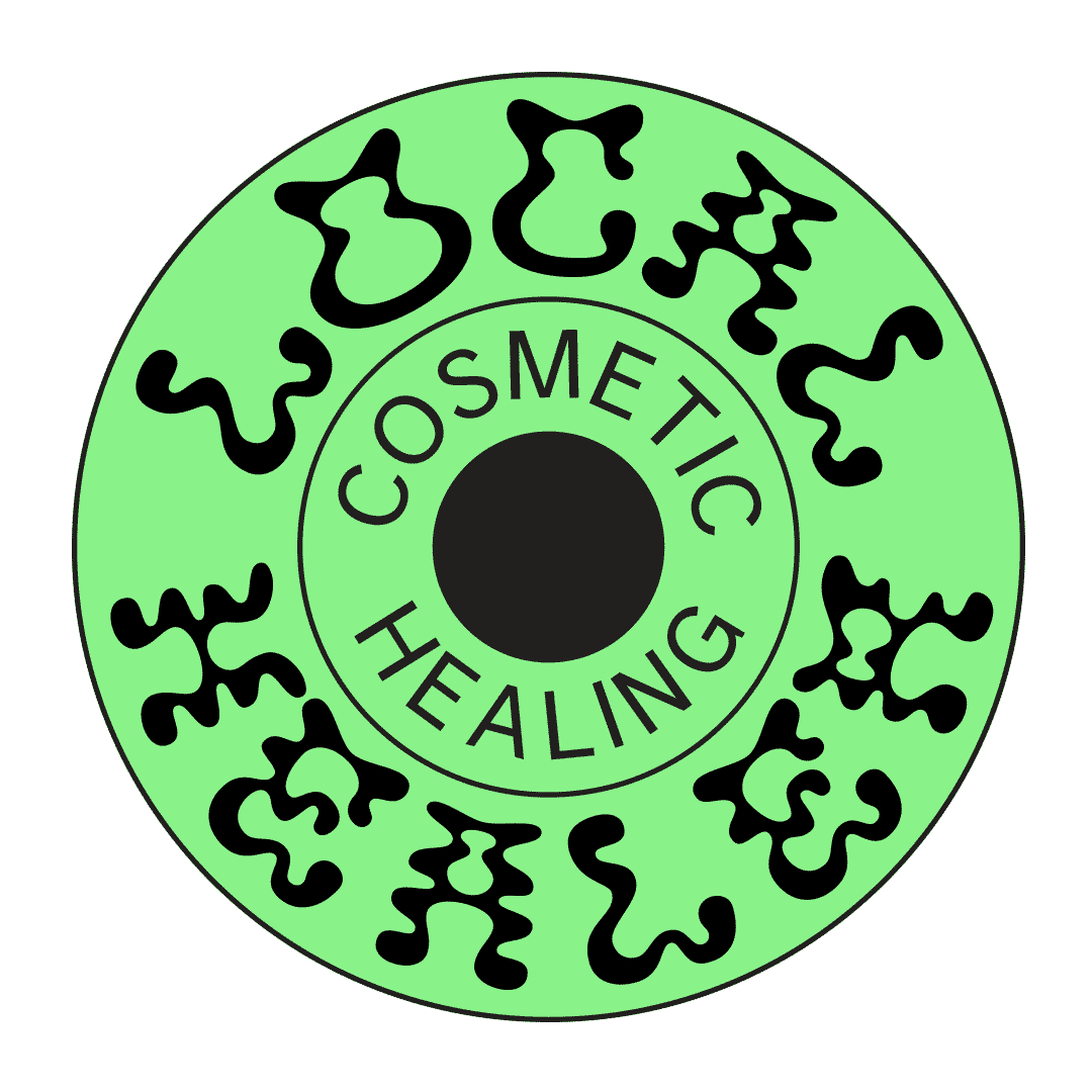 Badge or Giphy sticker for social media campaign Memory Work. Reads Local Healer, Cosmetic Healing.