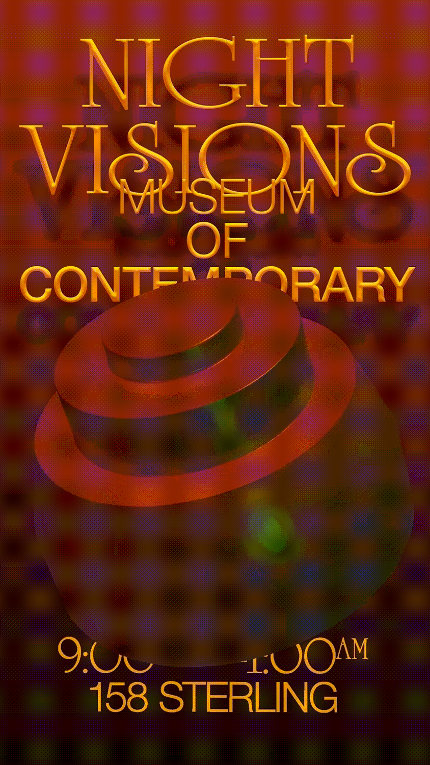 Poster for Night Visions at the Museum of Contemporary Arts Toronto