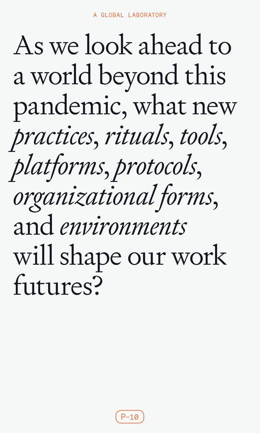 Report design for Work/Place by From Later and Lane
