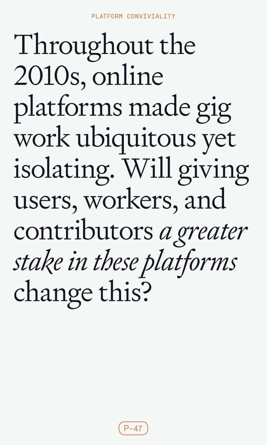 Report design for Work/Place by From Later and Lane